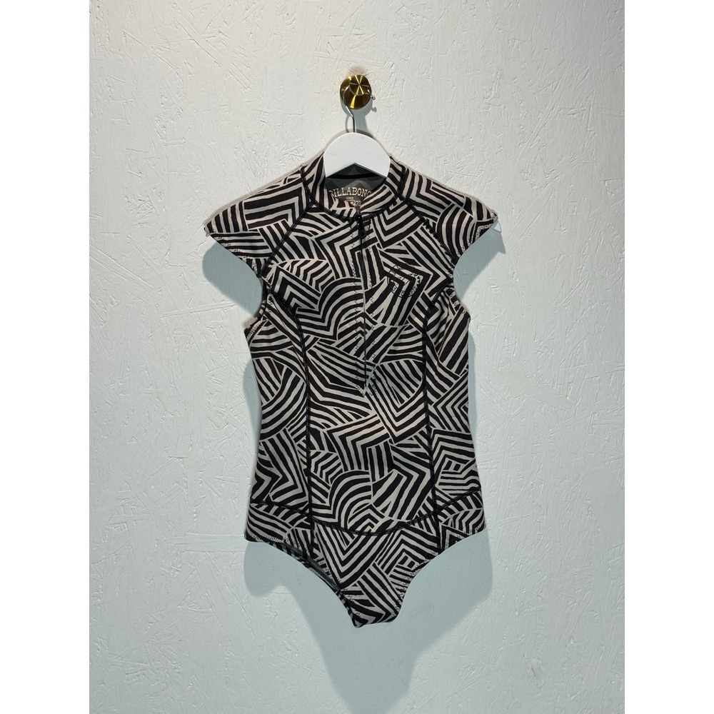 Billabong Surf Capsule Captain 1mm Sleeveless Wetsuit Springsuit Geo Zebra 6